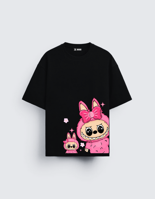 Pink Labubu Women Oversized T-Shirt